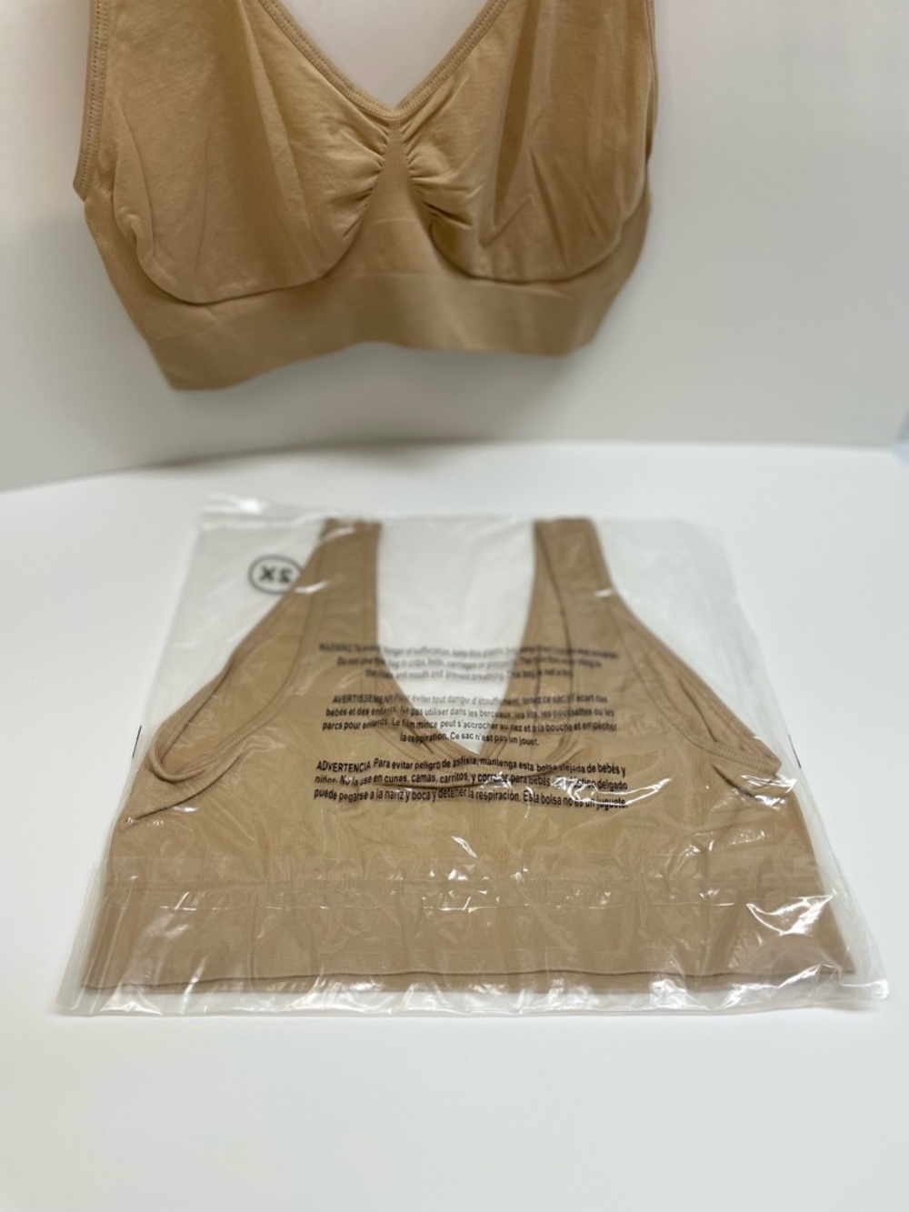 3 NWT Rhonda Shear Nude/Tan Wireless Seamless Bra - Picture 5 of 5